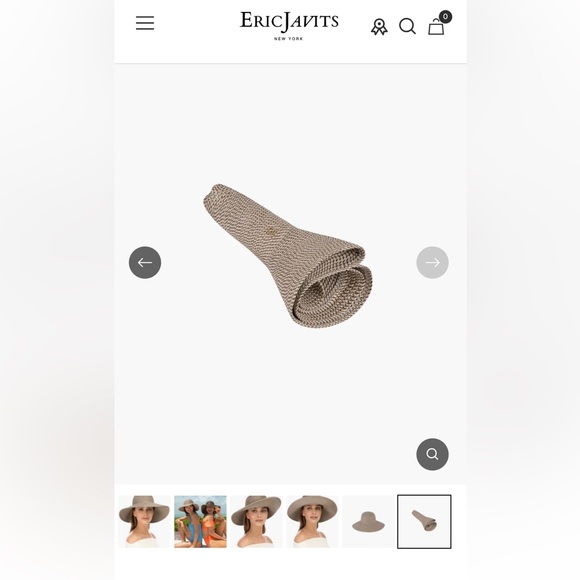 Eric Javits Squishee Hat UPF 50+ in Bark - Picture 4 of 8